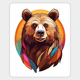 Happy Brown Bear Magnet